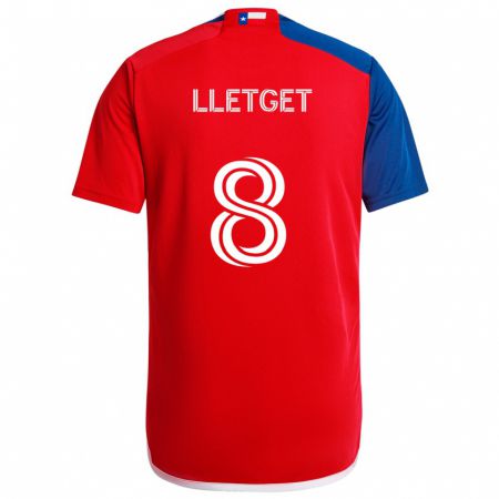 Kandiny Gyermek Sebastian Lletget #8 Kék Piros Hazai Jersey 2024/25 Mez Póló Ing