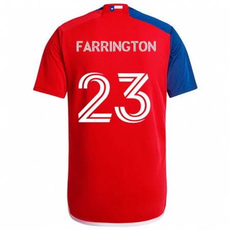 Kandiny Gyermek Logan Farrington #23 Kék Piros Hazai Jersey 2024/25 Mez Póló Ing