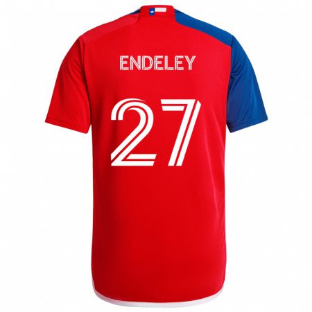 Kandiny Gyermek Herbert Endeley #27 Kék Piros Hazai Jersey 2024/25 Mez Póló Ing