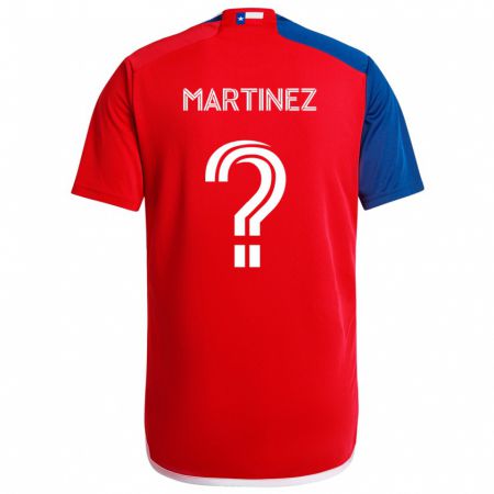 Kandiny Gyermek Jonathan Martinez #0 Kék Piros Hazai Jersey 2024/25 Mez Póló Ing