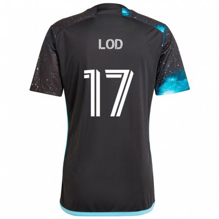 Kandiny Gyermek Robin Lod #17 Fekete Kék Hazai Jersey 2024/25 Mez Póló Ing