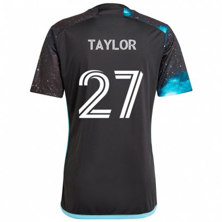 Kandiny Gyermek D.j. Taylor #27 Fekete Kék Hazai Jersey 2024/25 Mez Póló Ing