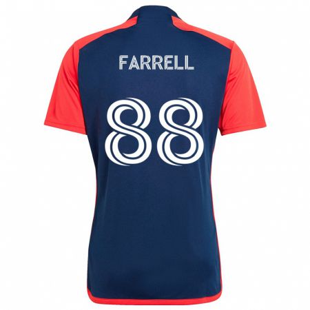 Kandiny Gyermek Andrew Farrell #88 Kék Piros Hazai Jersey 2024/25 Mez Póló Ing