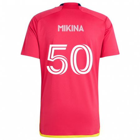 Kandiny Gyermek Gabriel Mikina #50 Piros Kék Hazai Jersey 2024/25 Mez Póló Ing