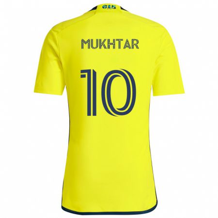 Kandiny Gyermek Hany Mukhtar #10 Sárga Kék Hazai Jersey 2024/25 Mez Póló Ing