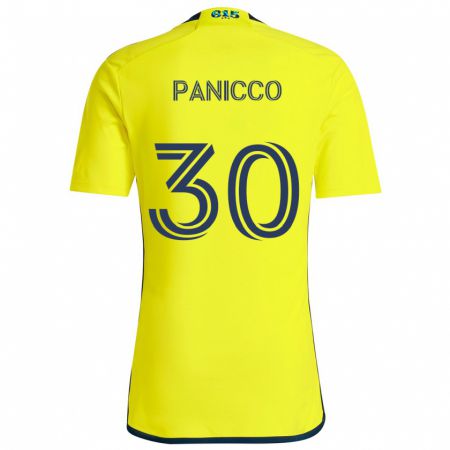 Kandiny Gyermek Elliot Panicco #30 Sárga Kék Hazai Jersey 2024/25 Mez Póló Ing