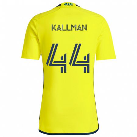 Kandiny Gyermek Brent Kallman #44 Sárga Kék Hazai Jersey 2024/25 Mez Póló Ing