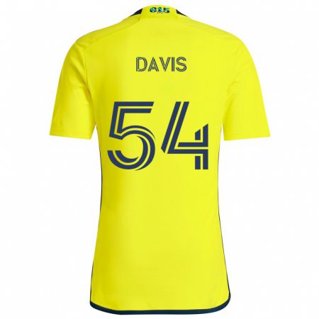 Kandiny Gyermek Sean Davis #54 Sárga Kék Hazai Jersey 2024/25 Mez Póló Ing