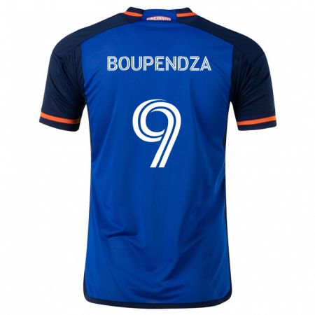 Kandiny Gyermek Aaron Boupendza #9 Kék Fehér Hazai Jersey 2024/25 Mez Póló Ing