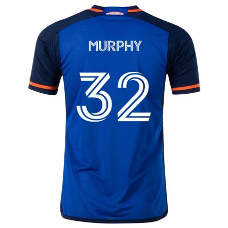 Kandiny Gyermek Ian Murphy #32 Kék Fehér Hazai Jersey 2024/25 Mez Póló Ing