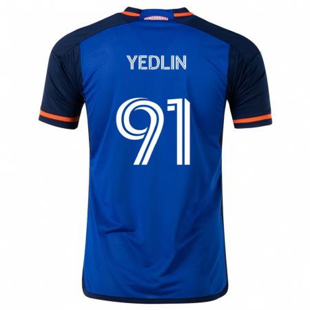 Kandiny Gyermek Deandre Yedlin #91 Kék Fehér Hazai Jersey 2024/25 Mez Póló Ing