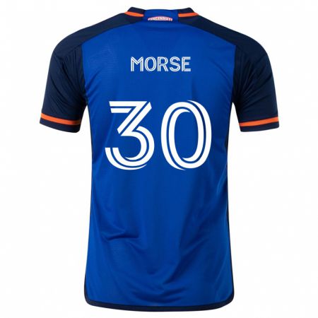 Kandiny Gyermek Hunter Morse #30 Kék Fehér Hazai Jersey 2024/25 Mez Póló Ing