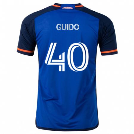 Kandiny Gyermek Alejandro Guido #40 Kék Fehér Hazai Jersey 2024/25 Mez Póló Ing