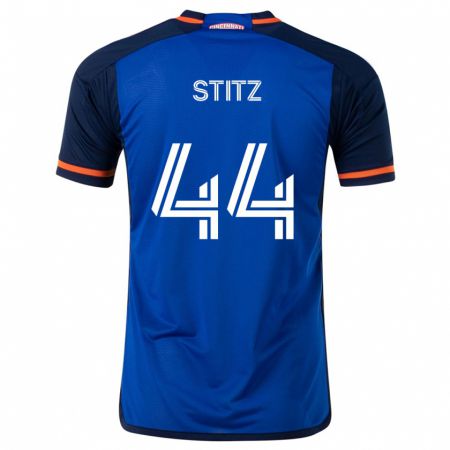 Kandiny Gyermek Ben Stitz #44 Kék Fehér Hazai Jersey 2024/25 Mez Póló Ing