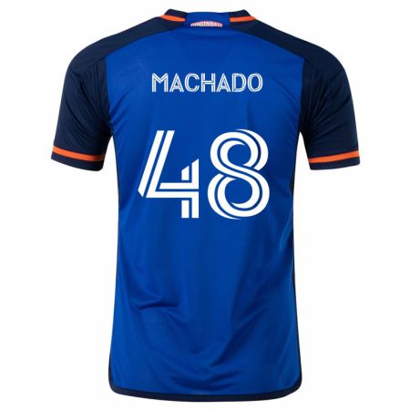 Kandiny Gyermek Juan Machado #48 Kék Fehér Hazai Jersey 2024/25 Mez Póló Ing