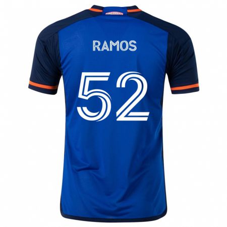 Kandiny Gyermek Yair Ramos #52 Kék Fehér Hazai Jersey 2024/25 Mez Póló Ing