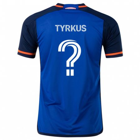 Kandiny Gyermek Illia Tyrkus #0 Kék Fehér Hazai Jersey 2024/25 Mez Póló Ing