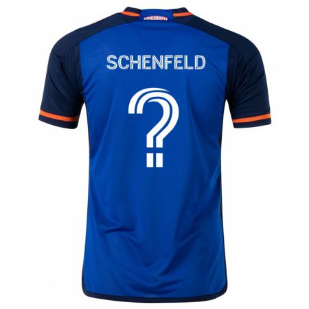 Kandiny Gyermek Matthew Schenfeld #0 Kék Fehér Hazai Jersey 2024/25 Mez Póló Ing