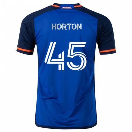 Kandiny Gyermek Philip Horton #45 Kék Fehér Hazai Jersey 2024/25 Mez Póló Ing