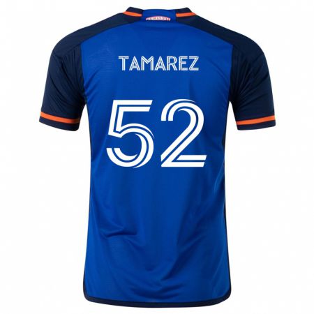 Kandiny Gyermek Lucas Tamarez #52 Kék Fehér Hazai Jersey 2024/25 Mez Póló Ing