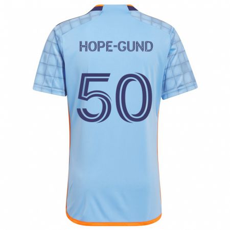 Kandiny Gyermek Kofi Hope-Gund #50 Kék Narancs Hazai Jersey 2024/25 Mez Póló Ing