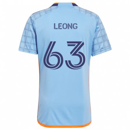 Kandiny Gyermek Matthew Leong #63 Kék Narancs Hazai Jersey 2024/25 Mez Póló Ing