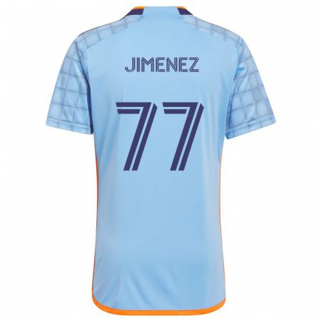 Kandiny Gyermek Jonathan Jiménez #77 Kék Narancs Hazai Jersey 2024/25 Mez Póló Ing