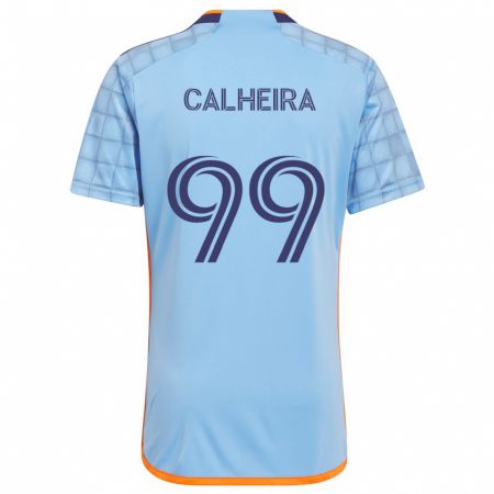 Kandiny Gyermek Taylor Calheira #99 Kék Narancs Hazai Jersey 2024/25 Mez Póló Ing