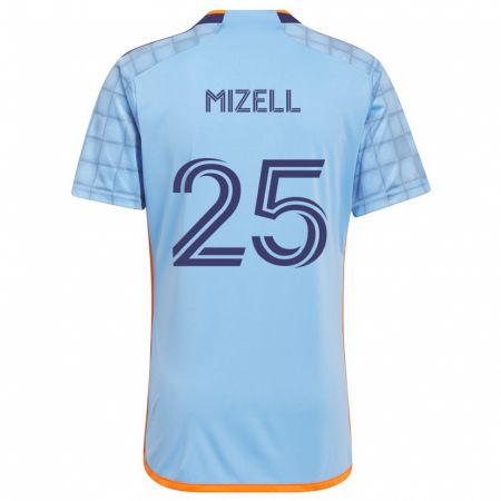 Kandiny Gyermek Cody Mizell #25 Kék Narancs Hazai Jersey 2024/25 Mez Póló Ing