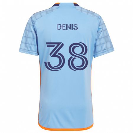 Kandiny Gyermek John Denis #38 Kék Narancs Hazai Jersey 2024/25 Mez Póló Ing