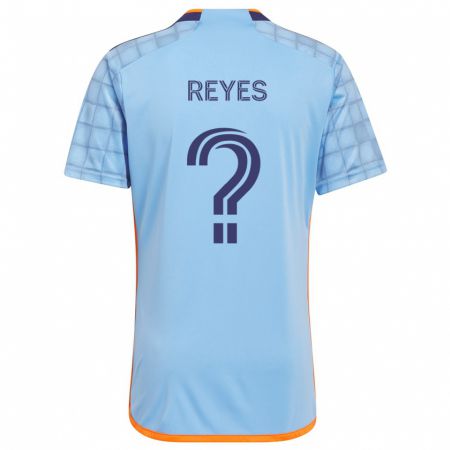 Kandiny Gyermek Andrew Reyes #0 Kék Narancs Hazai Jersey 2024/25 Mez Póló Ing