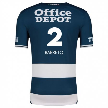 Kandiny Gyermek Sergio Barreto #2 Kék Fehér Hazai Jersey 2024/25 Mez Póló Ing