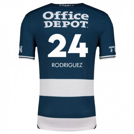 Kandiny Gyermek Luis Rodríguez #24 Kék Fehér Hazai Jersey 2024/25 Mez Póló Ing