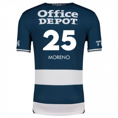 Kandiny Gyermek Carlos Moreno #25 Kék Fehér Hazai Jersey 2024/25 Mez Póló Ing