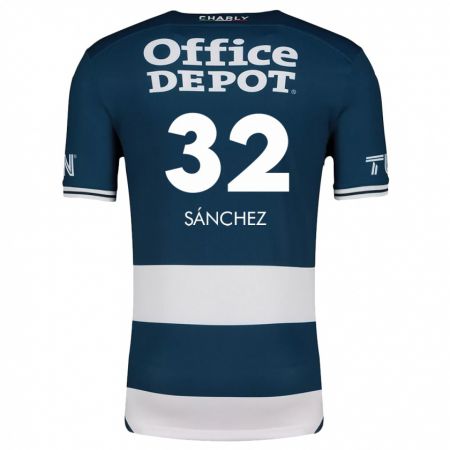 Kandiny Gyermek Carlos Sánchez #32 Kék Fehér Hazai Jersey 2024/25 Mez Póló Ing