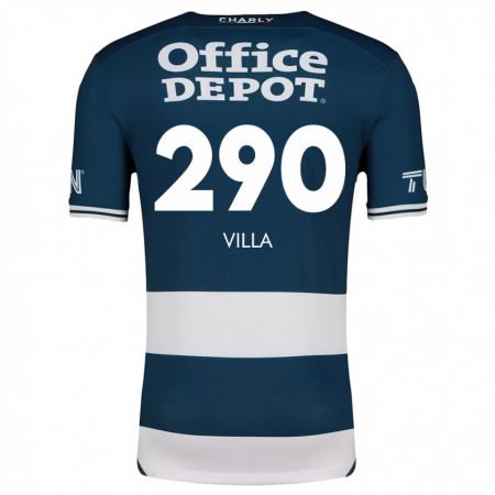 Kandiny Gyermek Adrián Villa #290 Kék Fehér Hazai Jersey 2024/25 Mez Póló Ing