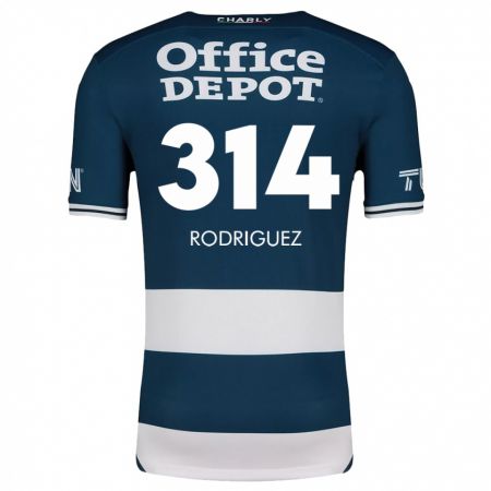 Kandiny Gyermek Alan Rodríguez #314 Kék Fehér Hazai Jersey 2024/25 Mez Póló Ing