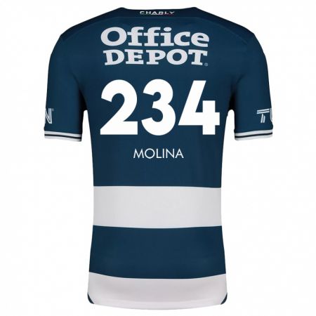 Kandiny Gyermek Yoshimar Molina #234 Kék Fehér Hazai Jersey 2024/25 Mez Póló Ing