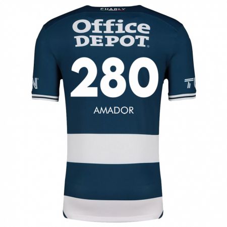 Kandiny Gyermek Santiago Amador #280 Kék Fehér Hazai Jersey 2024/25 Mez Póló Ing