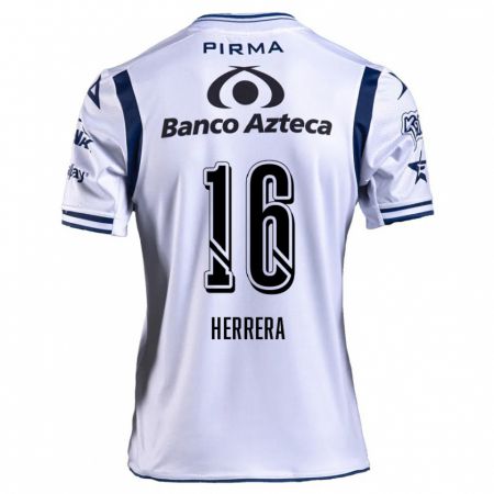 Kandiny Gyermek Alberto Herrera #16 Fehér Sötétkék Hazai Jersey 2024/25 Mez Póló Ing