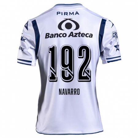 Kandiny Gyermek Eduardo Navarro #192 Fehér Sötétkék Hazai Jersey 2024/25 Mez Póló Ing