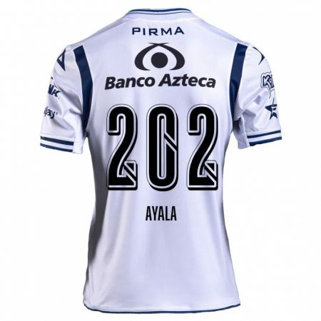 Kandiny Gyermek Diego Ayala #202 Fehér Sötétkék Hazai Jersey 2024/25 Mez Póló Ing