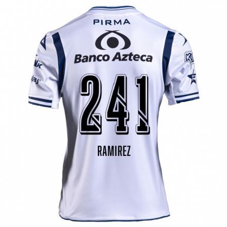 Kandiny Gyermek Eduardo Ramírez #241 Fehér Sötétkék Hazai Jersey 2024/25 Mez Póló Ing