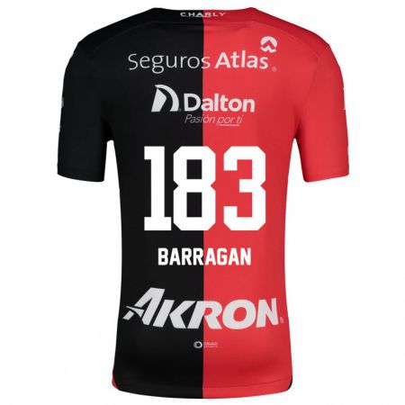 Kandiny Gyermek Roberto Barragán #183 Piros Fekete Hazai Jersey 2024/25 Mez Póló Ing