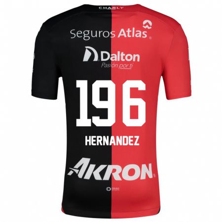 Kandiny Gyermek Miguel Hernández #196 Piros Fekete Hazai Jersey 2024/25 Mez Póló Ing