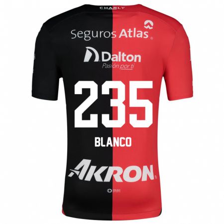 Kandiny Gyermek Luis Blanco #235 Piros Fekete Hazai Jersey 2024/25 Mez Póló Ing