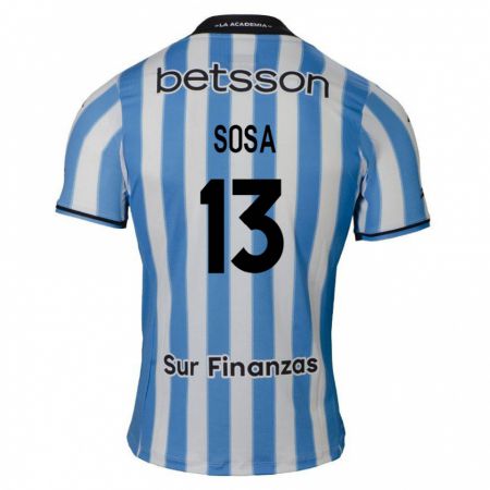 Kandiny Gyermek Santiago Sosa #13 Kék Fehér Fekete Hazai Jersey 2024/25 Mez Póló Ing