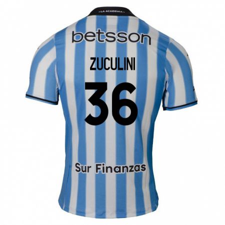 Kandiny Gyermek Bruno Zuculini #36 Kék Fehér Fekete Hazai Jersey 2024/25 Mez Póló Ing