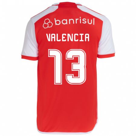 Kandiny Gyermek Enner Valencia #13 Piros Fehér Hazai Jersey 2024/25 Mez Póló Ing