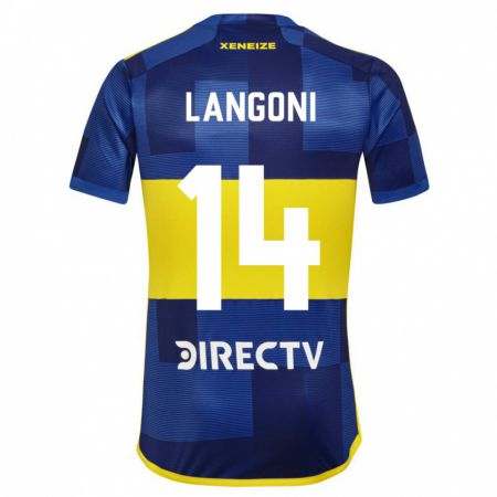 Kandiny Gyermek Luca Langoni #14 Kék Sárga Hazai Jersey 2024/25 Mez Póló Ing